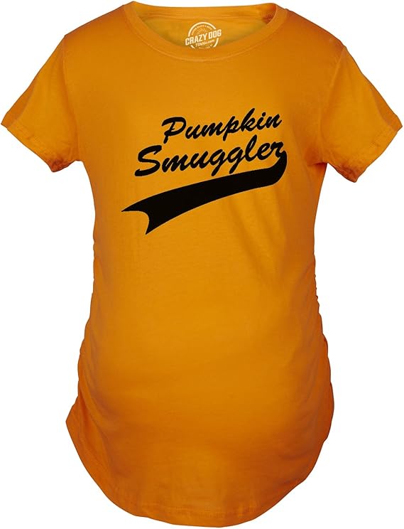 Amazon Womens Pumpkin Smugglerオレンジハロウィンマタニティ妊娠面白いtシャツ Us サイズ 4l カラー オレンジ Tシャツ カットソー 通販
