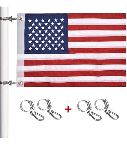 16x24 Inch American Flag Boat Flag – Sewn Embroidered Stars & Sewn Stripes – Nautical USA Flag