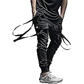 XYXIONGMAO Men's Futuristic Clothing Cargo Joggers Baggy Pants Gothic Techwear Streetwear Hip Hop Pants Cargo Pants for Men