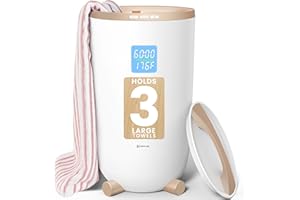 Keenray Large Towel Warmer Bucket, Luxury Towel Warmer for Bathroom, LCD Sreen for Time and Temperature, Delay Time Up to 24 Hours, Fits 3 Large Towels, Blankets, Bathrobes, PJ's, Gift for Him & Her