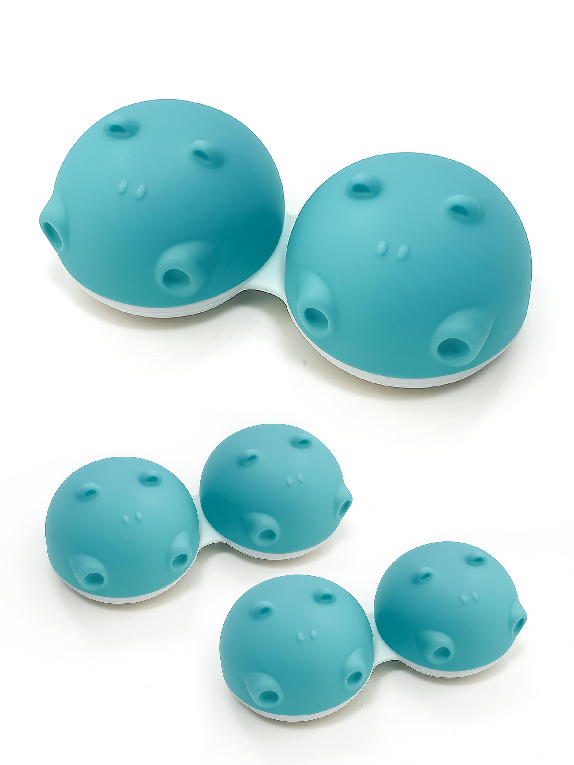 SPORTS WORLD VISION 3PCs Blue Hippo Fun Contact Lens Case, Distinctive Cute Animal Design Contact Lenses Case Box, Portable, Lightweight, Cute & Fun Travel Storage/Soaking Lens Solution Case