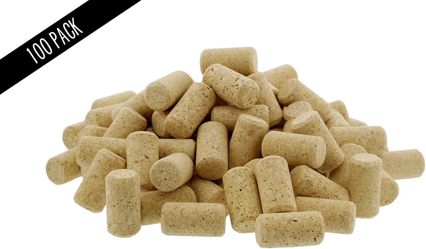 Premium Bulk Wine Corks 1-3/4in x 15/16in Fit Most Bottles, 100 Pack, Natural Straight & Non-Recycled no. 9