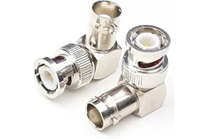 L-shaped BNC Male Plug to Female BNC Cable Adapter Right Angle Coax Coaxial Cable Adapter Connector L-type conversion adapter