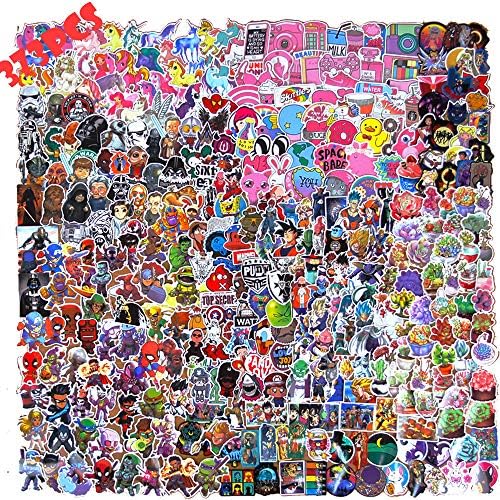 Hopasa Comic Stickers Pack for Kids(373pcs),Graffiti Cute Decals for Laptop,Skateboard,PS4,Xbox one,iPhone,Party Favors for Girls,Adults,Teens,Boys