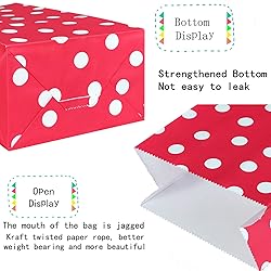 ADIDO EVA 100 PCS Red Kraft Paper Bags
