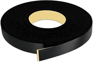 LEYAFLEX Black PVC 1 inch x 25 ft Edge Banding Peel and Stick Strong Adhesive Edging Trim Flexible and Durable Veneer for Wood Cabinate Laminate Shelf Restoration