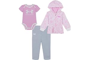 Under Armour baby-boys 3-piece Set, Bodysuit, Graphic T-shirt and Shorts, Crew Neckline