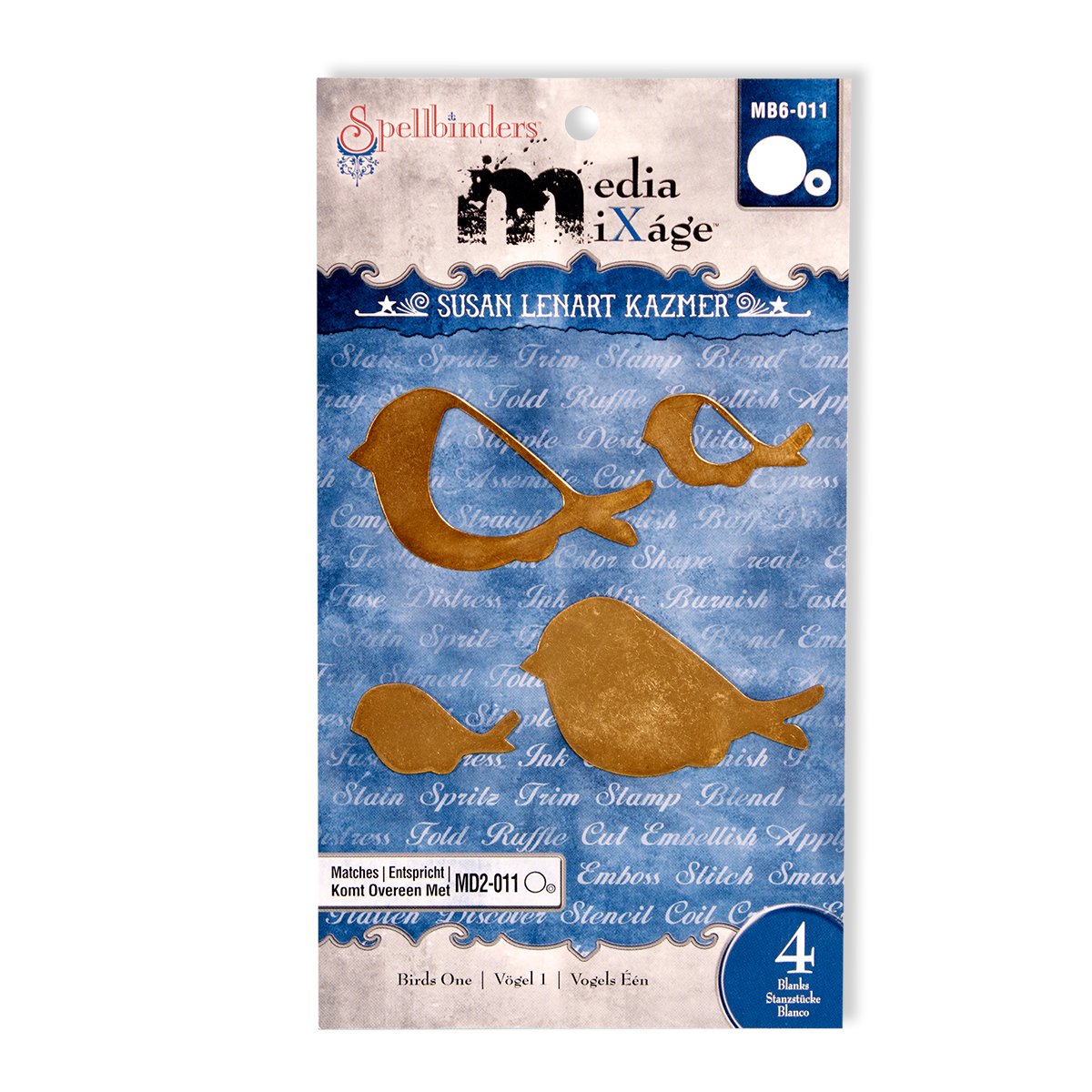 Blanks Spellbinder Paper Arts Birds One Die Template
