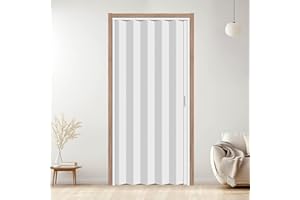 CCBOYSHARDWARE Interior Accordion Door 38x80in,White PVC Folding Door,Partition Door Room Divider for Closet/Bathroom/Laundry/Pantry, Easy Installation with Complete Hardware