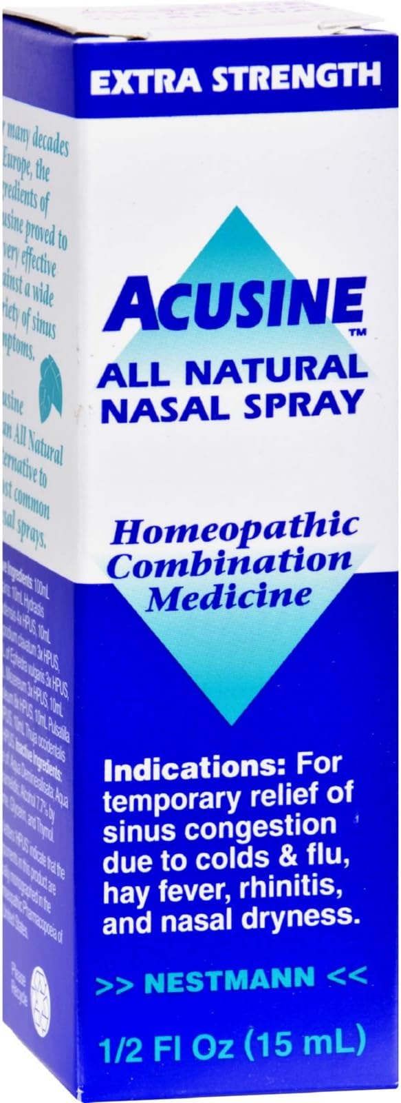 Acusine All Natural Nasal Spray - Homeopathic - Easy to Use - .5 oz (Pack of 2)