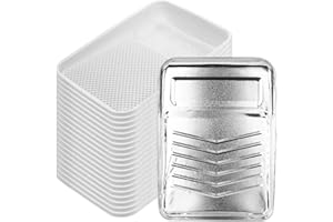 BATES CHOICE Bates 9 Inch Paint Tray Liners - 21 pcs, One Metal Tray with 20 Plastic Liners