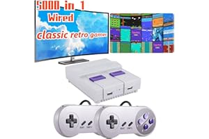 NUILHPN Super Classic Retro Game Console,Classic Mini Game Console Built in 5000+ Different Video Games,4k HDMI Output and Dual Wired Controllers,Advanced Gaming Solution.