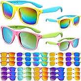 36 Pack 12 Colors Neon Sunglasses with UV400 Protection in Bulk, 80’s Retro Style Party Favors,Perfect for Birthday,Beach Pool,Summer Party, Goody Bag Fillers,for Boys Girls Teens Adults