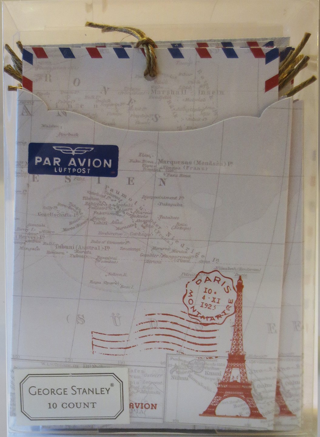 Stanley 10 Count Travel Themed Note Pockets with Envelopes