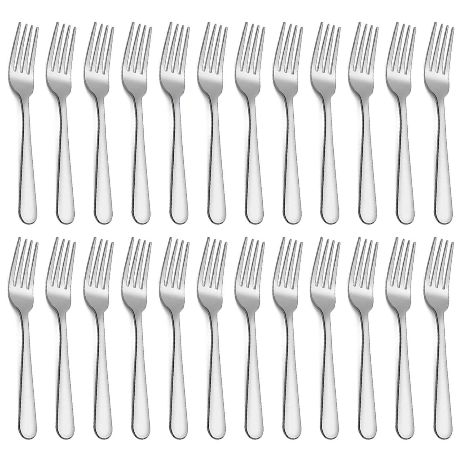 Forks Set of 24 Piece, Stainless Steel Dinner Forks, Mirror Polishing Cutlery Forks Set Pack of 24, Dishwasher Safe (7.1 inch, 18cm)