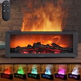 Durapoem Fireplace Essential Oil Diffuser, 150ml Aromatherapy Diffuser, Ultrasonic Cool Mist Humidifier, 7 Colors Firelight Flame Diffuser with Remote for Home Office