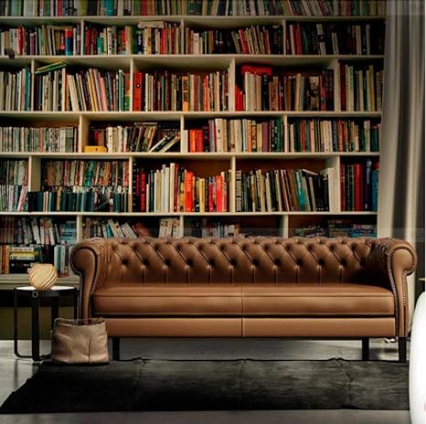 Amazon Lcymt 壁画の壁紙 カスタムフォトブック壁紙3dスタディルームライブラリ壁画背景壁壁画壁本棚本本棚壁画壁紙a 0x140cm 壁紙