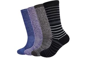 EnerWear Unisex 4/6P Pack Merino Wool Outdoor Hiking Trail Crew Sock