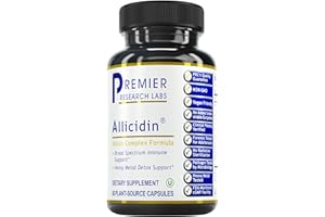 Premier Research Labs Allicidin - Garlic Allicin Supplement, Garlic Supplements, Garlic Pills, Allicin Extract, Garlic Extract, Odorless Garlic Capsules, Immune Support - 60 Vegetarian Capsules