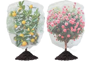 Bird Netting for Garden with Drawstring, Actgan 3.3Ft x 4Ft Blueberry Bush Netting Covers Barrier Plant Tree Netting for Cicadas Mosquito Net Tomato Garden Fruits Vegetables from Animals (2-Pack)