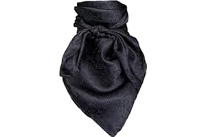 Wyoming Traders Jacquard Cowboy Wild Rag 100% Silk Scarf Bandana L 34.5" and XL 42"