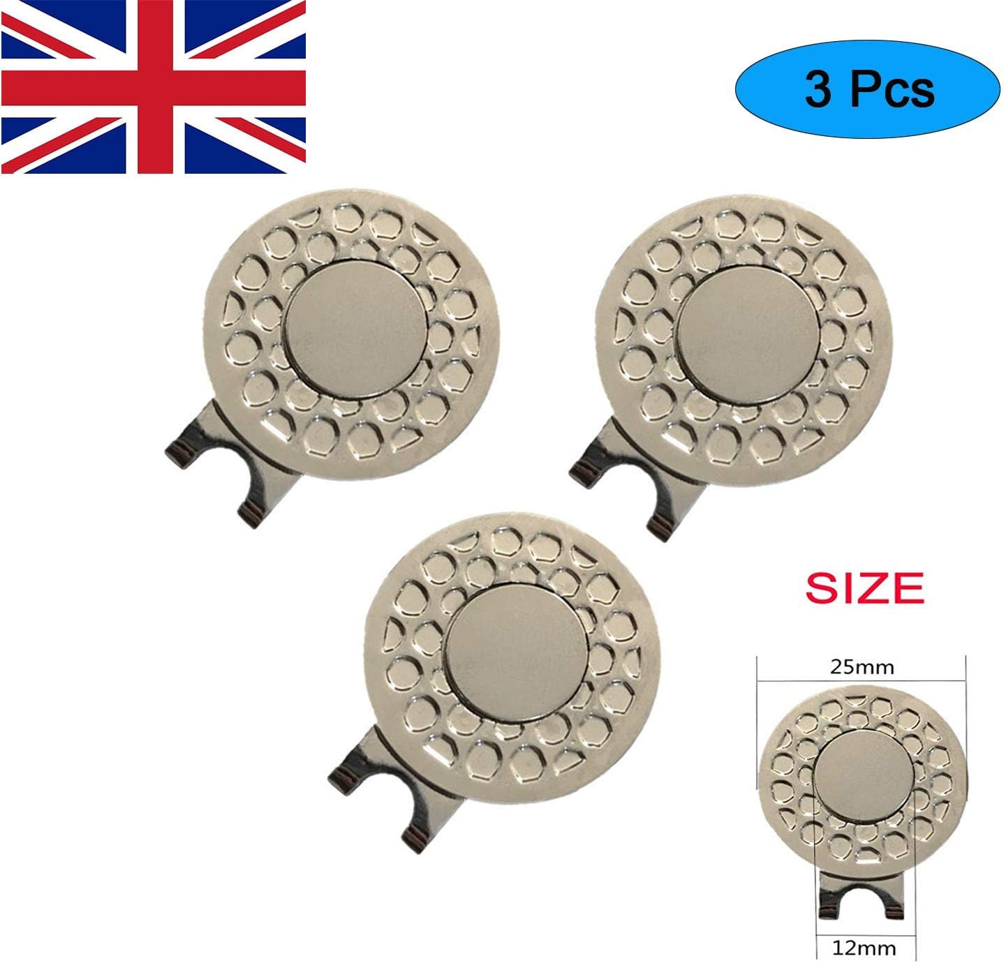 Jeantet Sport Golf Ball Marker Hat Clip Magnetic Value 3 6 Pcs Set, Clips And Markers Durable Removable Attaches Easily To Hats Caps Belt Pant Clip For Men Women Kids （6 Pack）