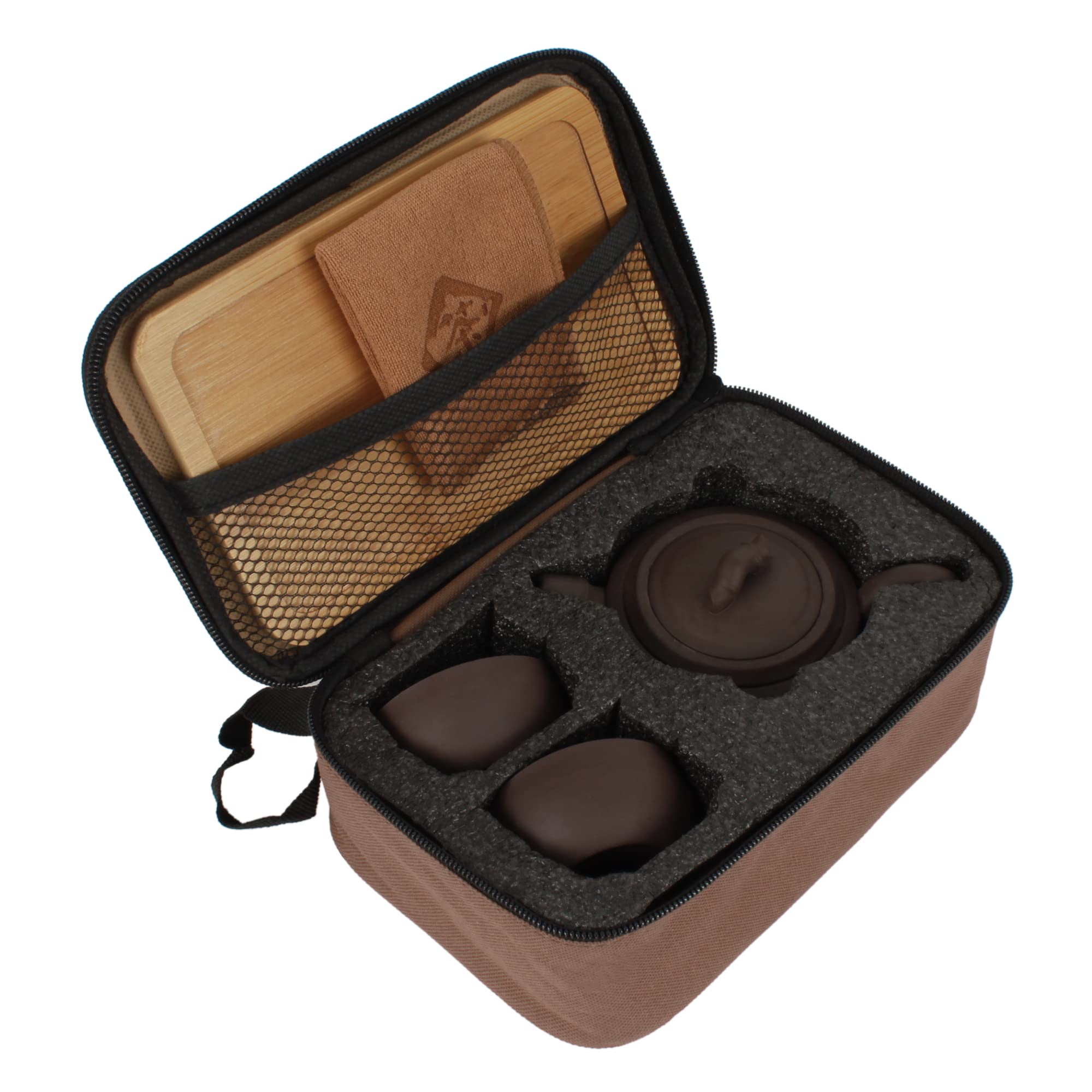 LA HUATE Purple Clay Teapot, 200ML Capacity, Purple, Healthy, Handmade Chinese Yixing Teapot, Travel Kongfu Tea Set, Good Business Gifts