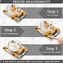Sunflowers Food Scale Waterproof Digital Kitchen