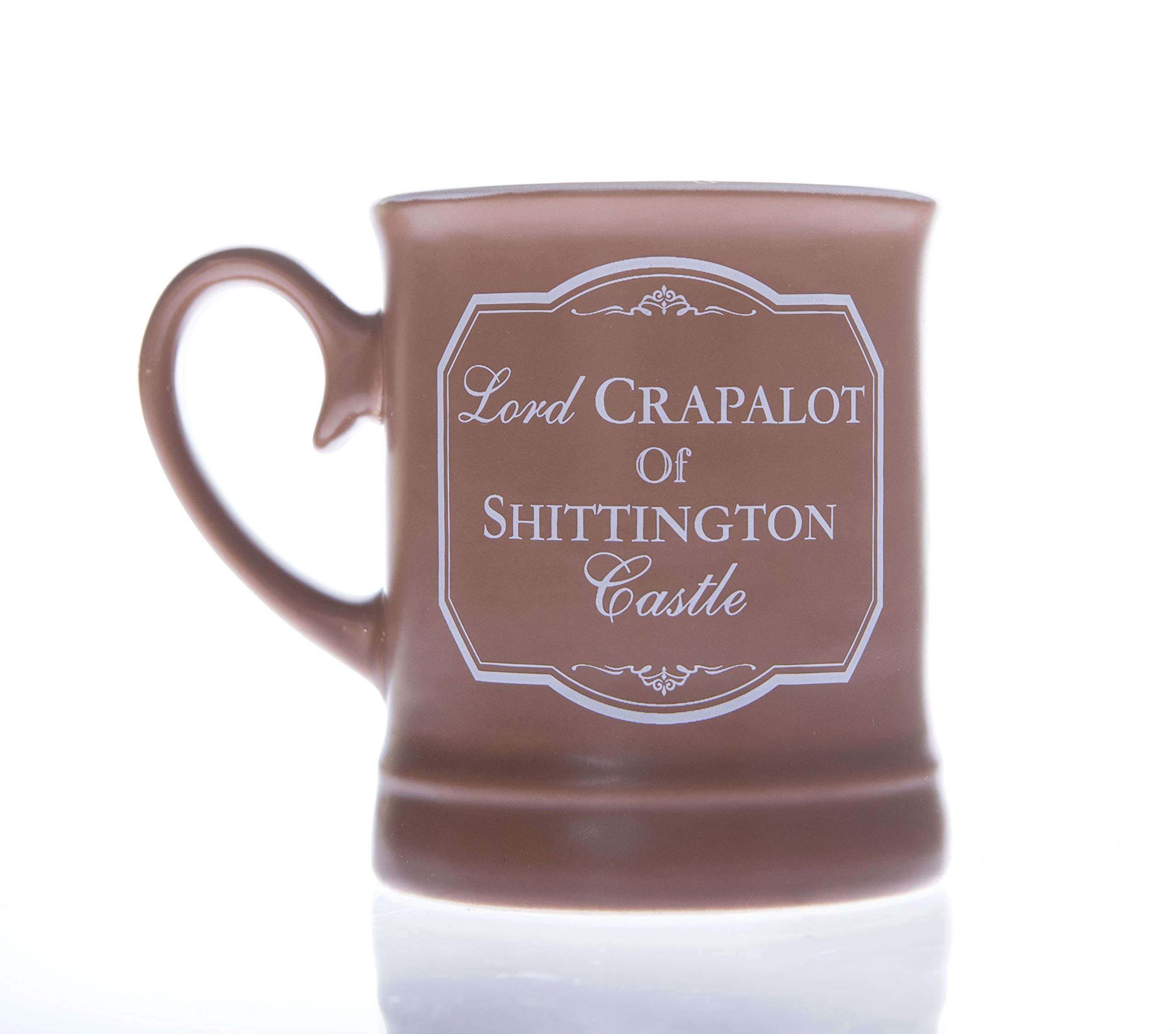Boxer Gifts Lord Crapalot Funny Gift Mug for Him | Rude Offensive Secret Santa for Friend Husband Colleague,White,brown