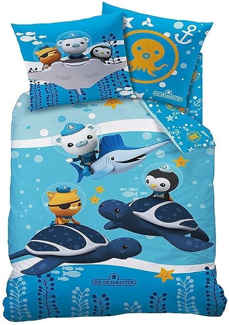 Cti 042582 The Octonauts Turtles Bed Linen Set Cotton 135 X 200 Cm And 80 X 80 Cm Amazon Co Uk Kitchen Home