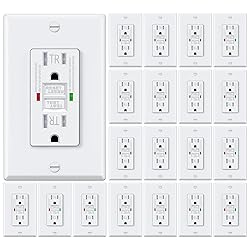 ELECTECK 20 Pack GFCI Outlets 15 Amp, Tamper