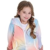 Zando Lightweight Girls Rain Jacket - Hooded Windbreaker Water-Resistant Girls' Outerwear Jackets & Coats for Kids 4-10Y