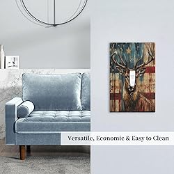Xuejiaku Light Switch Cover Plate Rustic Elk Deer
