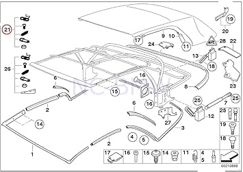 Amazon Com Bmw Genuine Repair Kit F Column C Ceiling Tens Rope