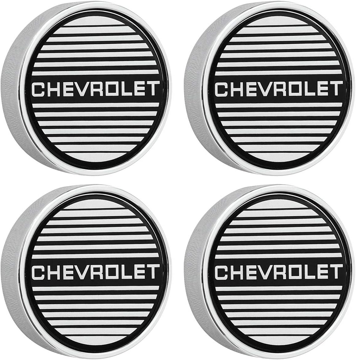 GM Restoration Set of 4 New Chrome N90 Aluminum Wheel Center Caps Replacement for 1983-1988 Chevrolet Monte Carlo SS Super Sport