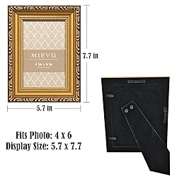 MIEVU 4×6 Picture Frame Gold - Picture Frames for