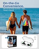 Hearprotek Swimming Ear Plugs Adults 2 Pairs Reusable Silicone Black view 6