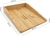 Osco Bamboo Letter Tray Desk Organiser A4 4 Tier Multi Rack view 2