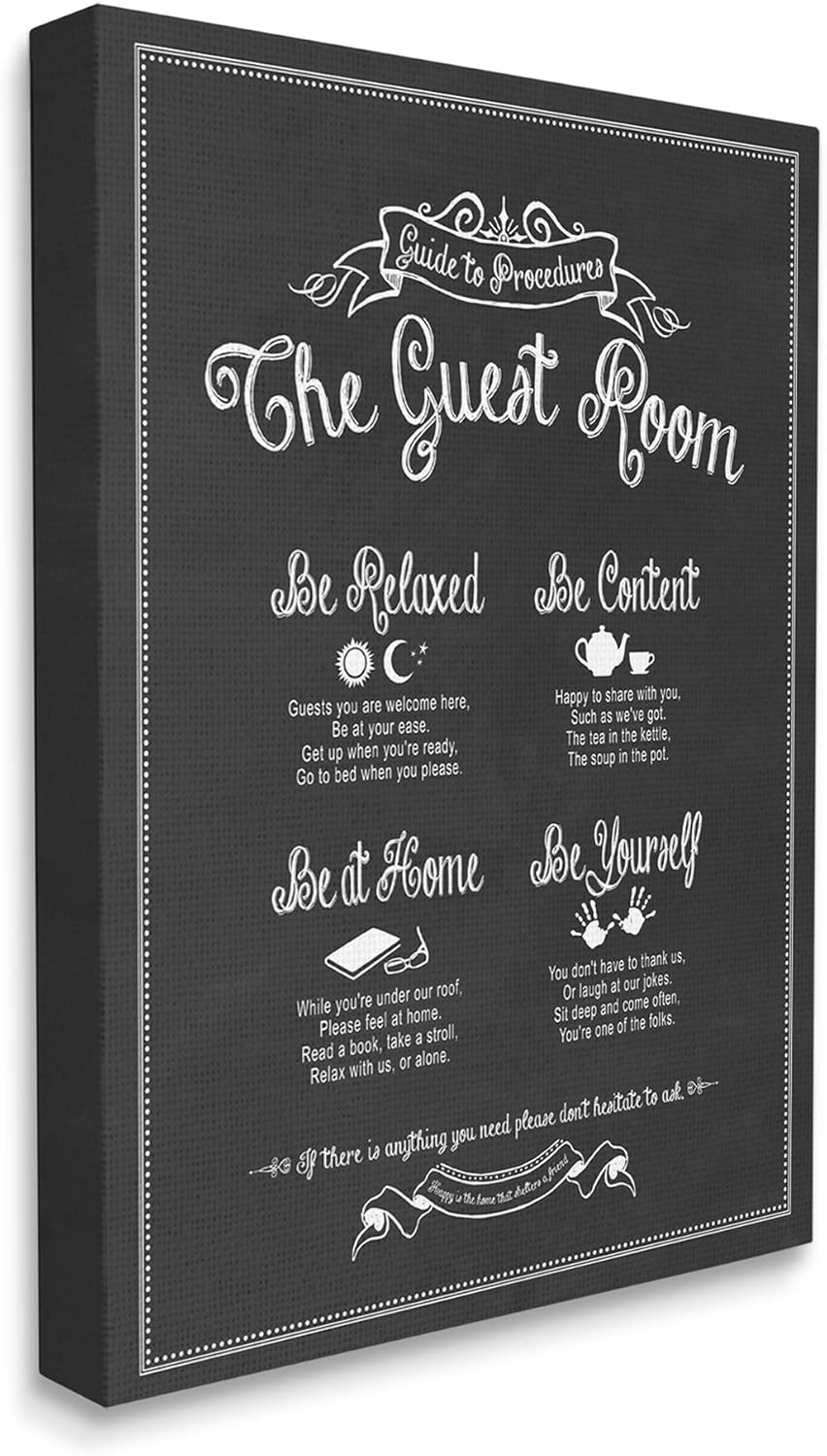 Paintings - Stupell Industries The Guest Room Guide Canvas Wall Art, 16 x 20, Design by Artist Lettered and Lined