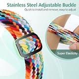 SHIJZWD Elastic Braided Straps for Fitbit Charge 5/6 Adjustable Nylon Band view 5