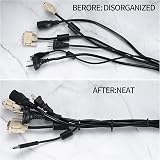 200 Pcs Black Cable Ties + 100 Self Adhesive Mount Bases - Wire Management Set view 6