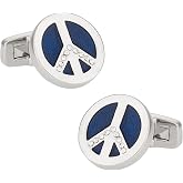 Cuff-Daddy Peace Sign Cufflinks with Presentation Box