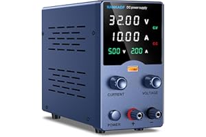 NANKADF DC Power Supply Variable, Bench Power Supply with Precision Encoder Knob, USB Output Current Display, Adjustable Lab Power Supply with 4-Digits Display & Multi-Layer Circuit Protection (30V 10A)