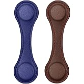 Magnetic Leather Bookmark, 2 Pcs Colorful Leather Magnetic Bookmarks for Women Men, Double-Sided Magnetic Book Mark Clip for Book Lovers Readers Teachers