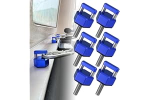 Lupar Quick Removal Thumb Screw with D Ring, Aluminum Alloy Hardtop Bolts Compatible with Jeep Wrangler JK JKU JL JLU JT, Blue(6 PCS)