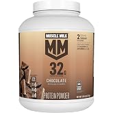 Muscle Milk Genuine Protein Powder, Chocolate, 4.94 Pound, 32 Servings, 32g Protein, 2g Sugar, Calcium, Vitamins A, C &amp; D, NSF Certified for Sport, Energizing Snack, Packaging May Vary