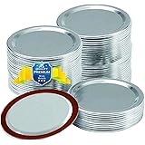 PERFIN Wide Mouth Canning Lids for Ballid & Kerr Jars - Split-Type Metal Mason Jar Lids for Canning - Food Grade Material, %1