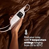 LIVIVO Electric Heated Blanket 160x130cm 9 Heat Settings Timer Auto Shut-Off view 3