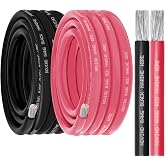 6 Gauge Marine Wire 6 AWG Marine Grade Wire,6 Gauge 10FT Red &amp; 10FT Black | Waterproof Oxygen-Free Tinned Copper Corrosion Resistant Boat Cable for Automotive Battery Speaker Solar Outdoor RV Camper