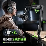 FIFINE K688 USB/XLR Dynamic Microphone Kit with Boom Arm view 6